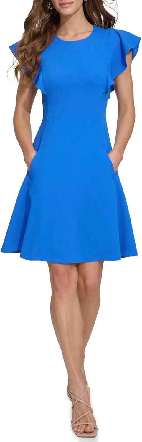 Exploring the DKNY Flutter Sleeve Dress: Style Meets Comfort in Scuba Crepe