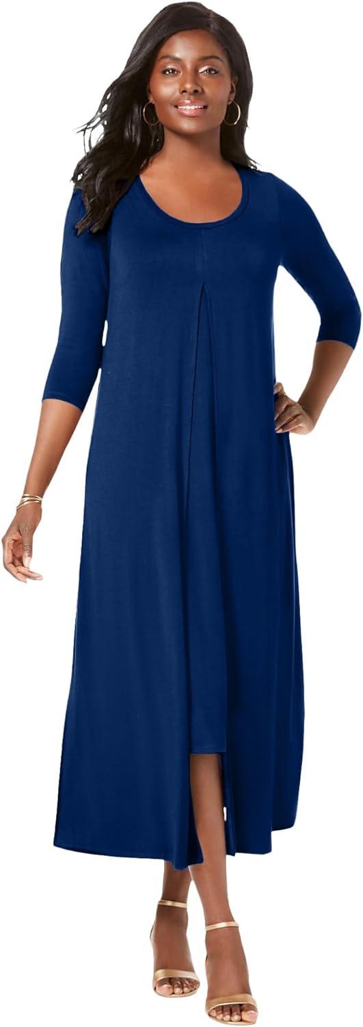 Exploring the Elegance of Jessica London’s Plus Size Double Layer Dress