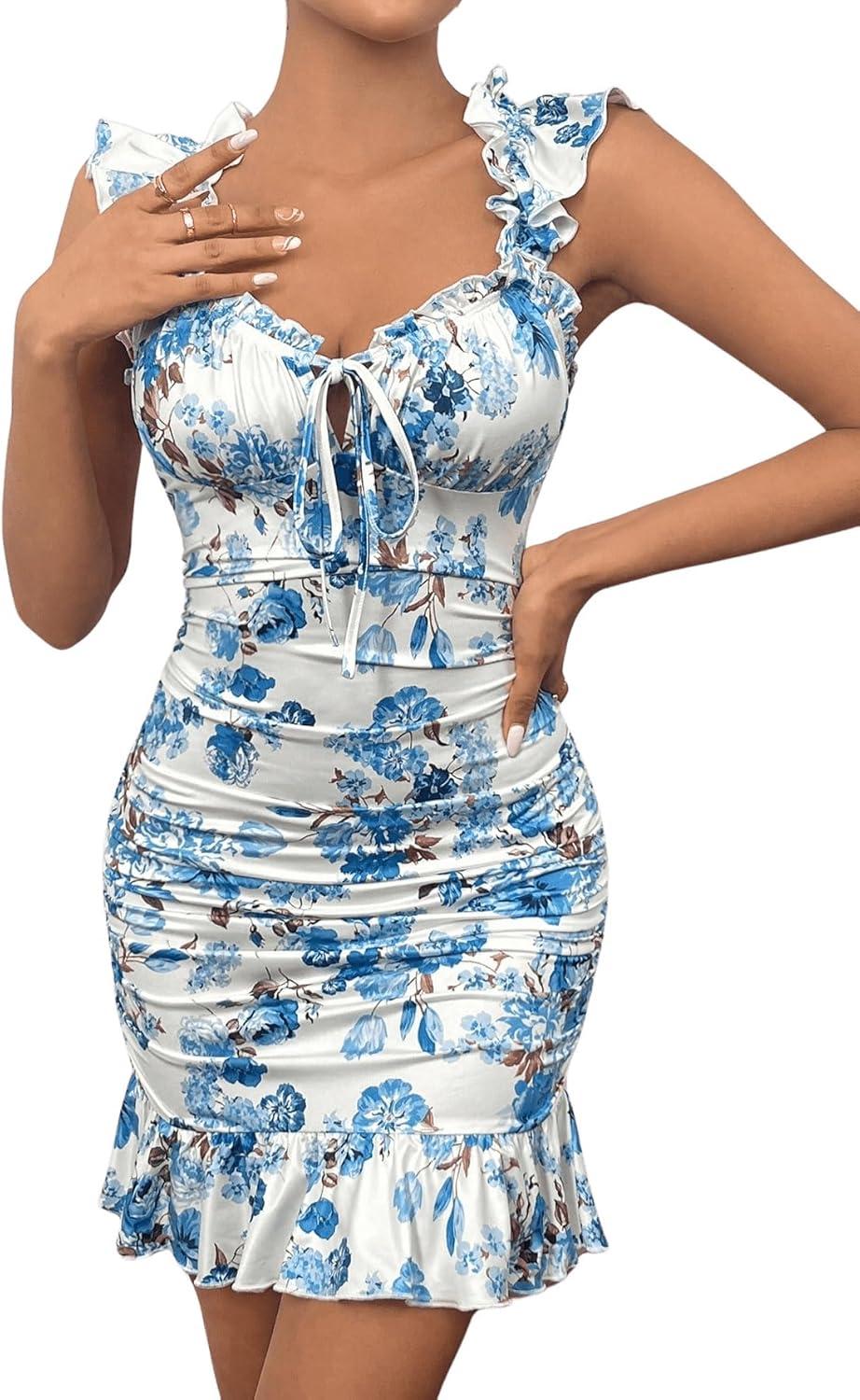 exploring the Style and Comfort of SHENHE's Floral Mini Dress