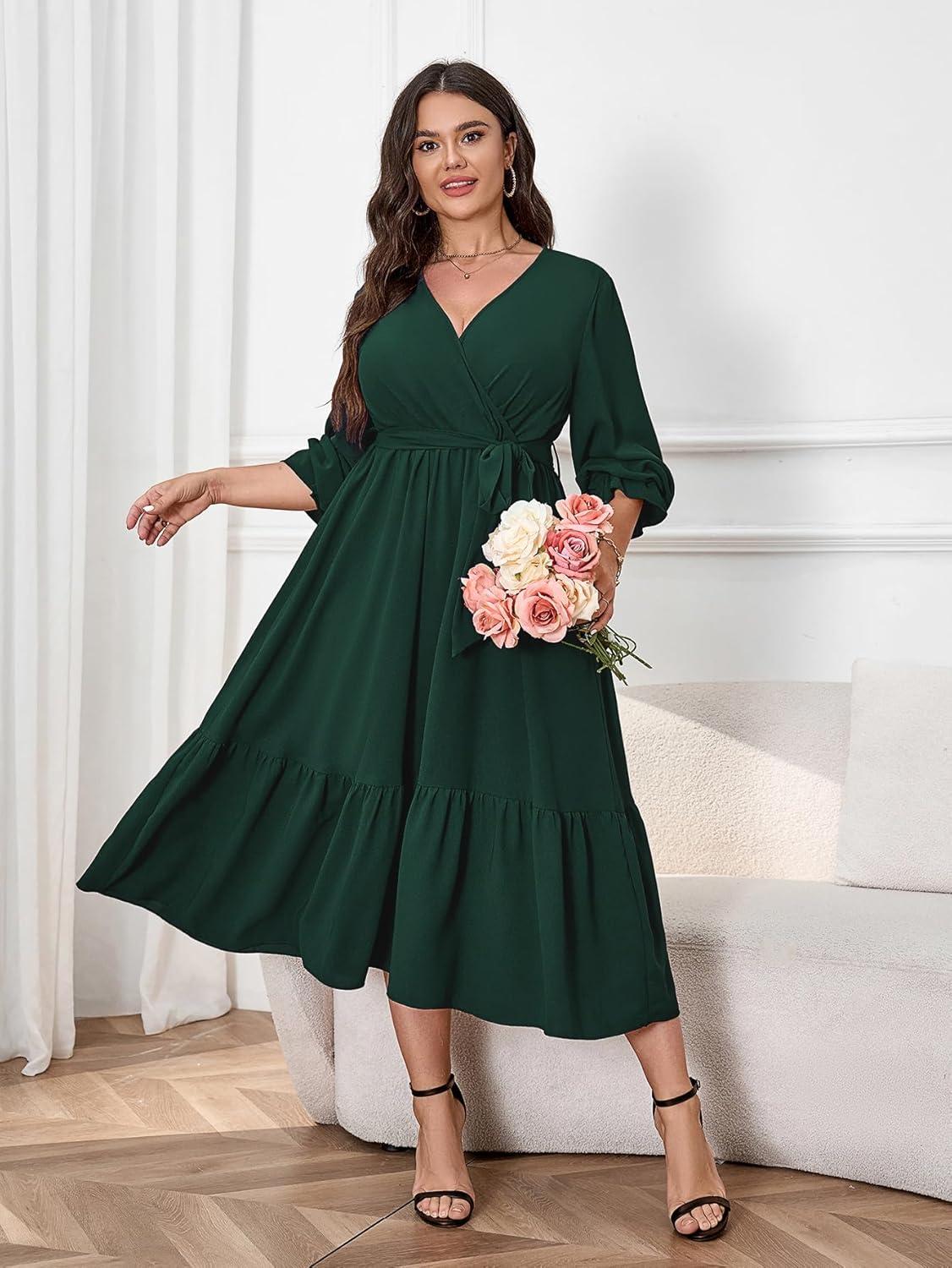 Flowy Elegance: Exploring SCOMCHIC's Plus Size ⁤Maxi Dress