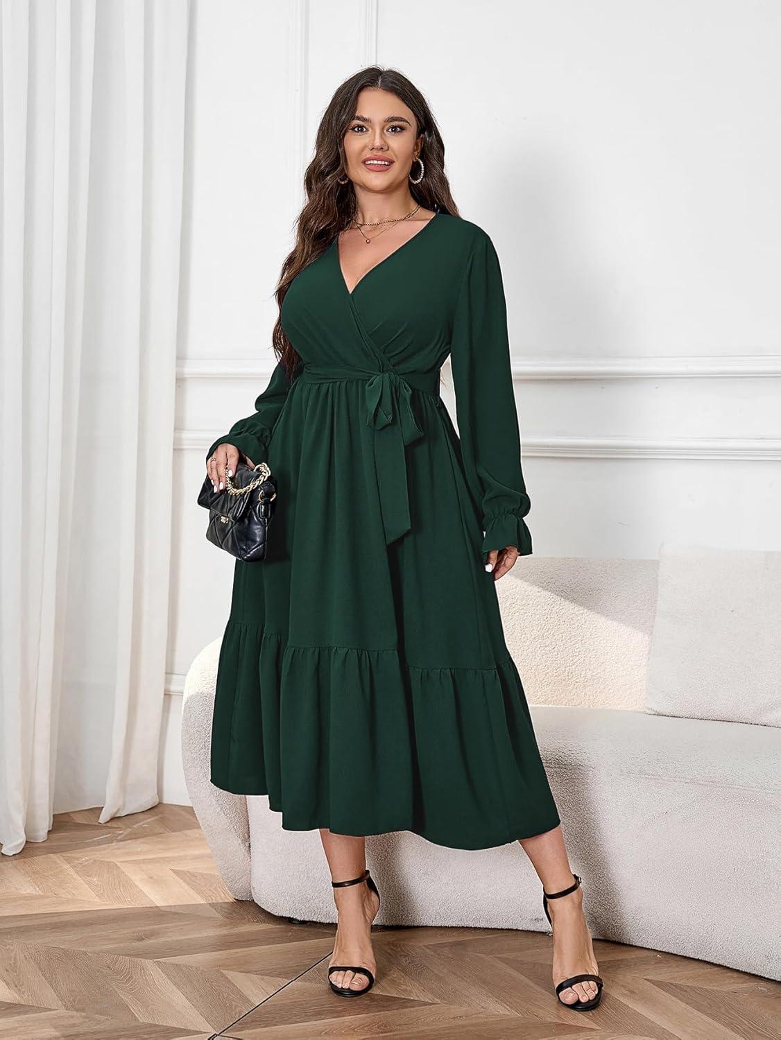 Flowy Elegance: exploring SCOMCHIC's Plus⁢ Size Maxi Dress