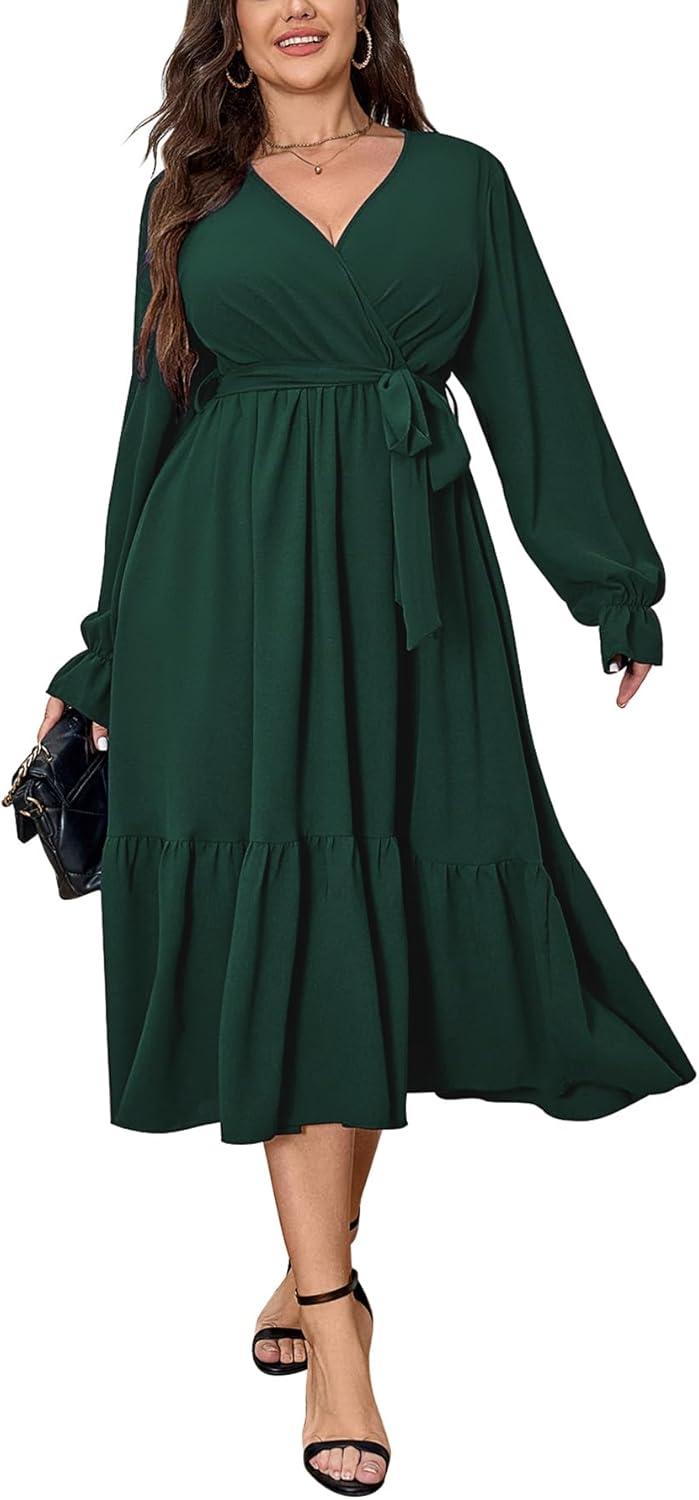 Flowy Elegance: Exploring SCOMCHIC’s Plus Size Maxi Dress