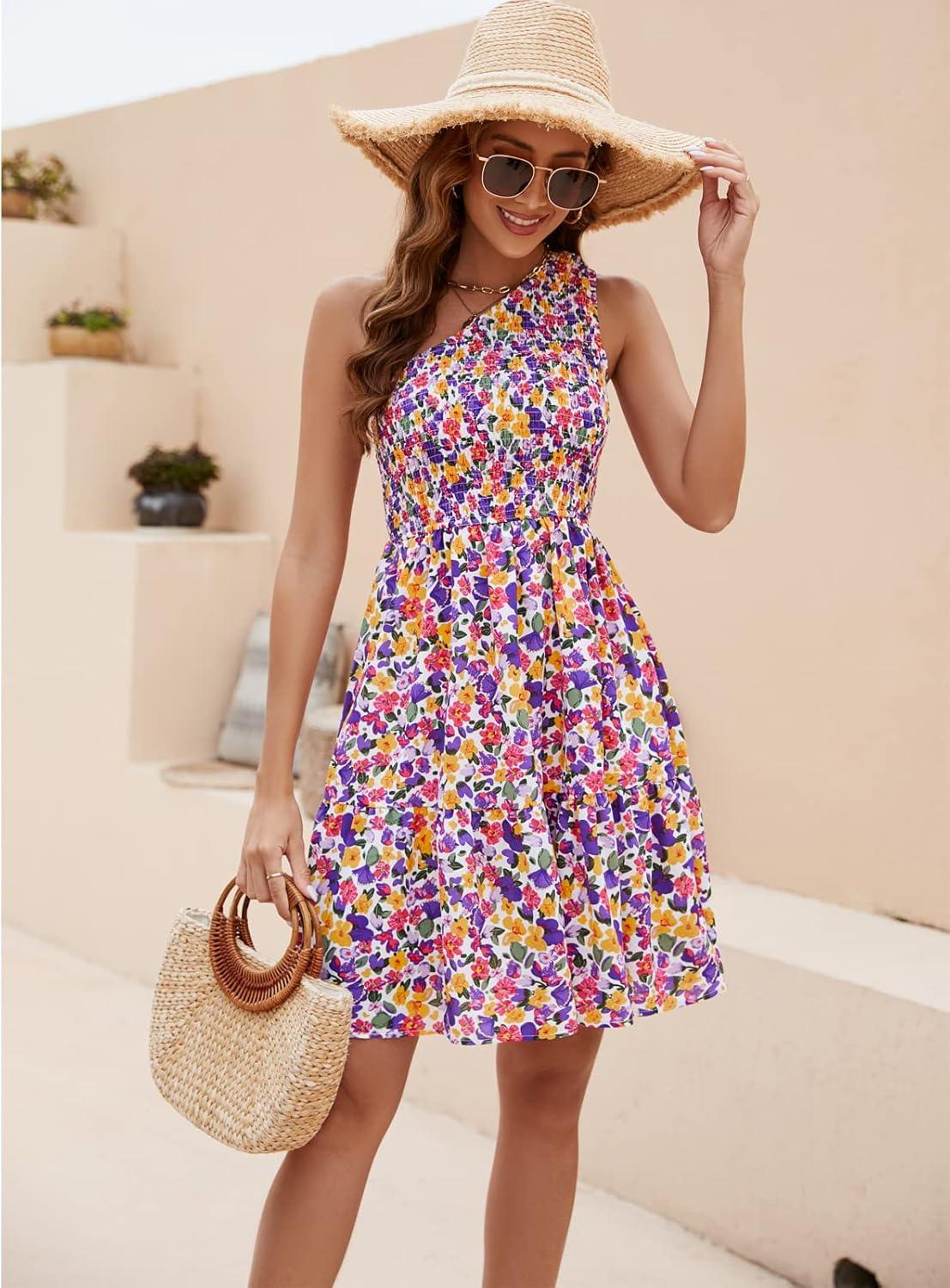 Flowy & Floral: Exploring the 2024 Naggoo one-Shoulder Dress