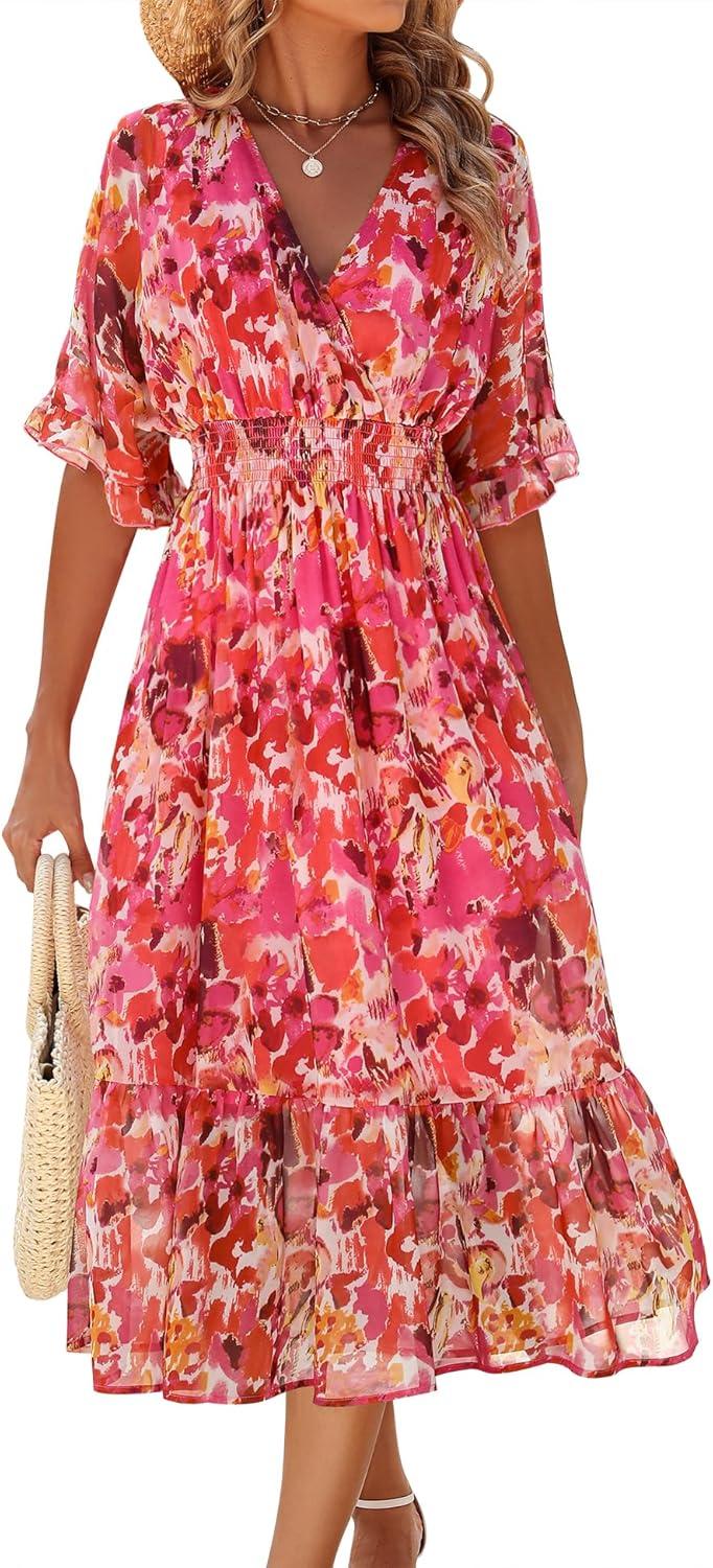 Flowy Floral Midi Dress Review: Perfect Blend of Boho and Elegance