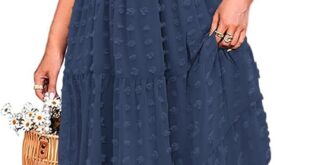 Flowy Navy Blue Midi Dress Elegant Comfort For Plus Sizes