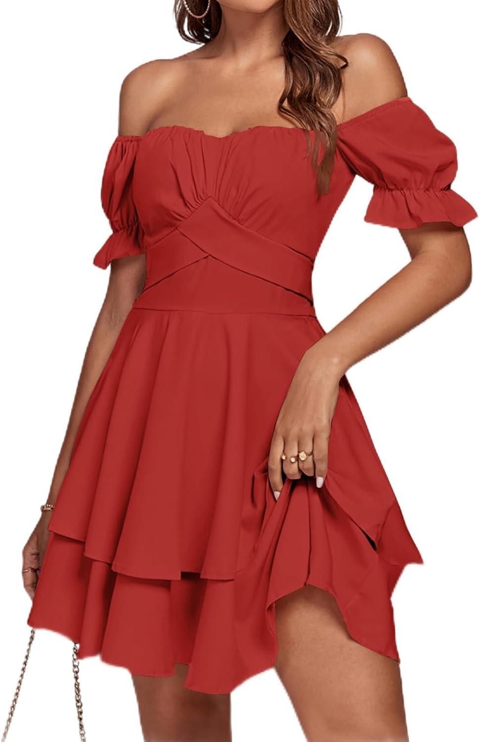 Flowy Ruffle Layers: A Stylish Mini Dress for Every Occasion