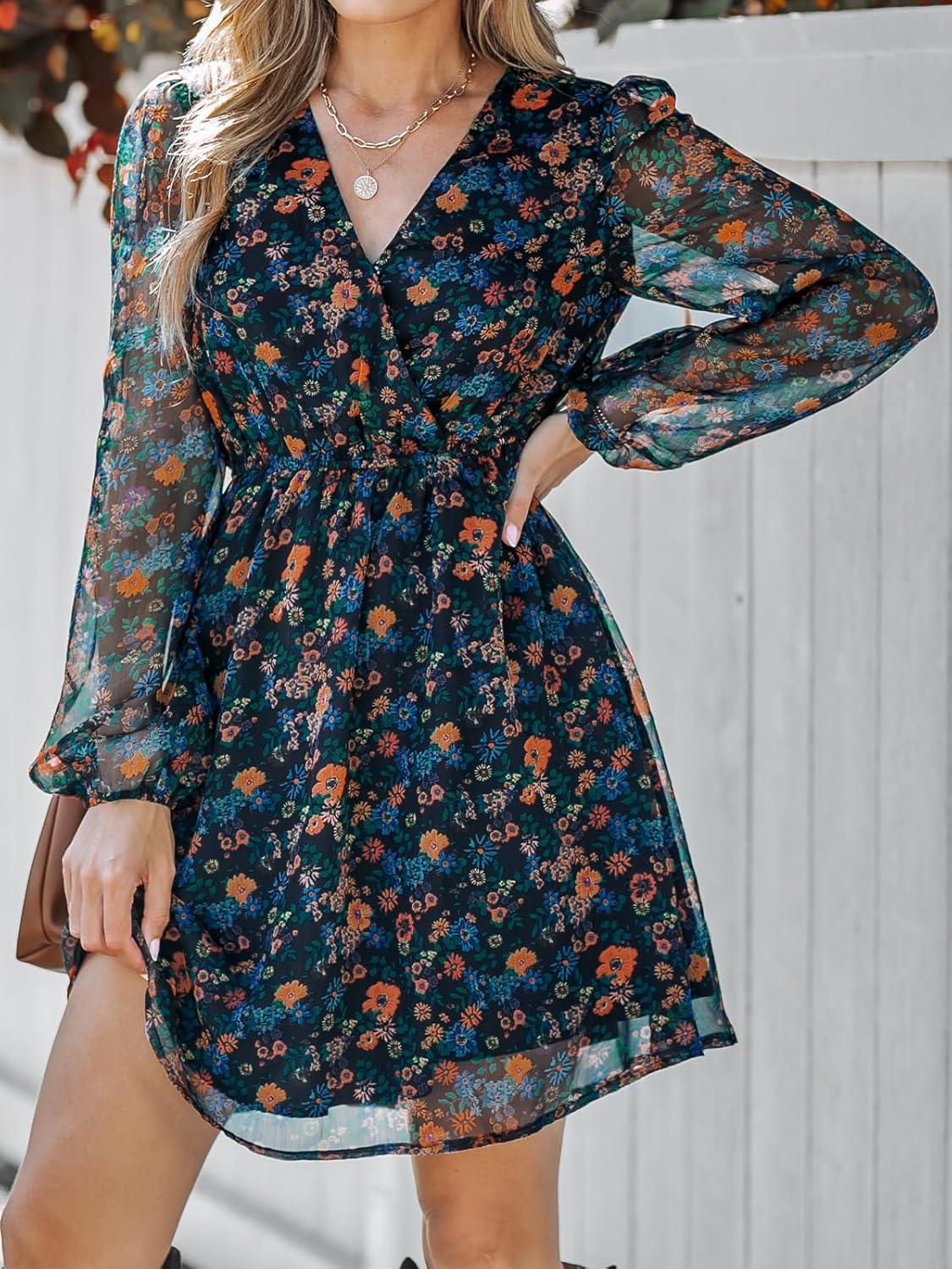 Flowy Spring to Autumn: Exploring CUPSHE's Mini V‍ Neck Dress