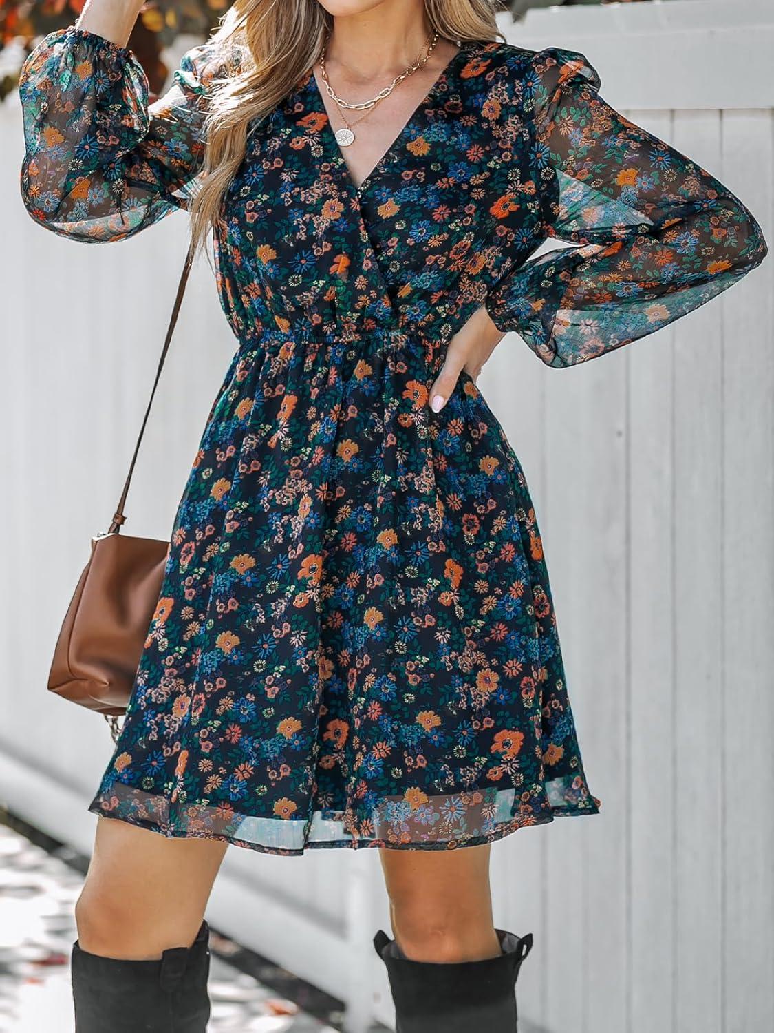 Flowy⁣ Spring to Autumn: Exploring CUPSHE's Mini V Neck ‍Dress