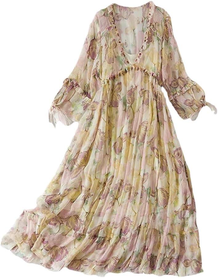 Generic 100% Mulberry Silk Ruffle Dress, how it sits on you Generic 100% Mulberry Silk Ruffle Dress, how it sits on you