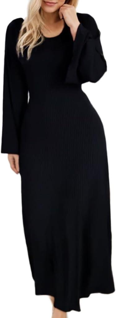 Graceful Curves and Cozy Style: Bell Sleeve Maxi Dress Review Graceful Curves and Cozy Style: Bell Sleeve Maxi Dress Review