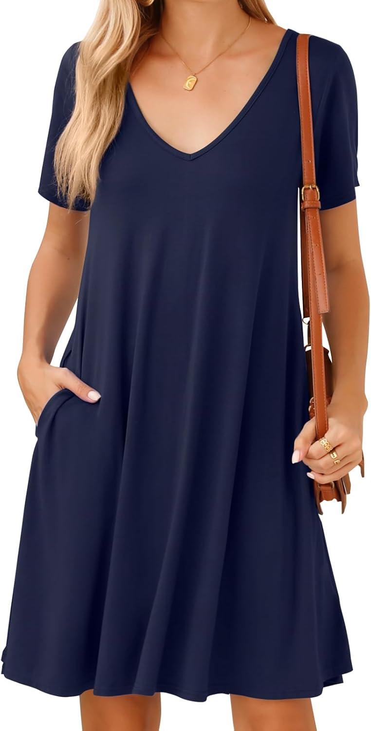 JollieLovin Plus Size T Shirt Swing Dress for your days