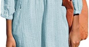 Lafural V Neck Cotton Tunic Dress Comfort Meets Casual Style