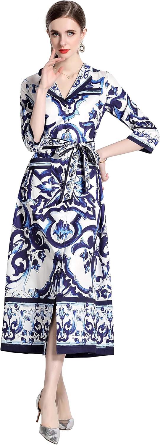 LAI MENG FIVE CATS Women’s Retro Midi Dress on your commute