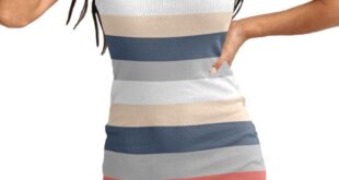 Samefar Womens Ribbed Scoop Neck Tank Dress For You