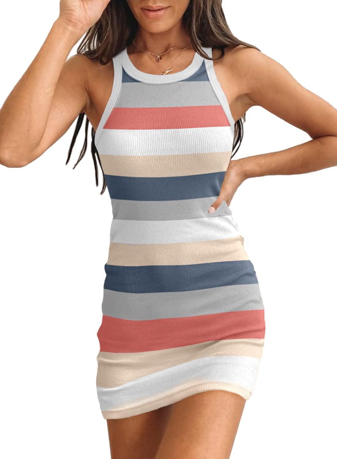 Samefar Womens Ribbed Scoop Neck Tank Dress for you