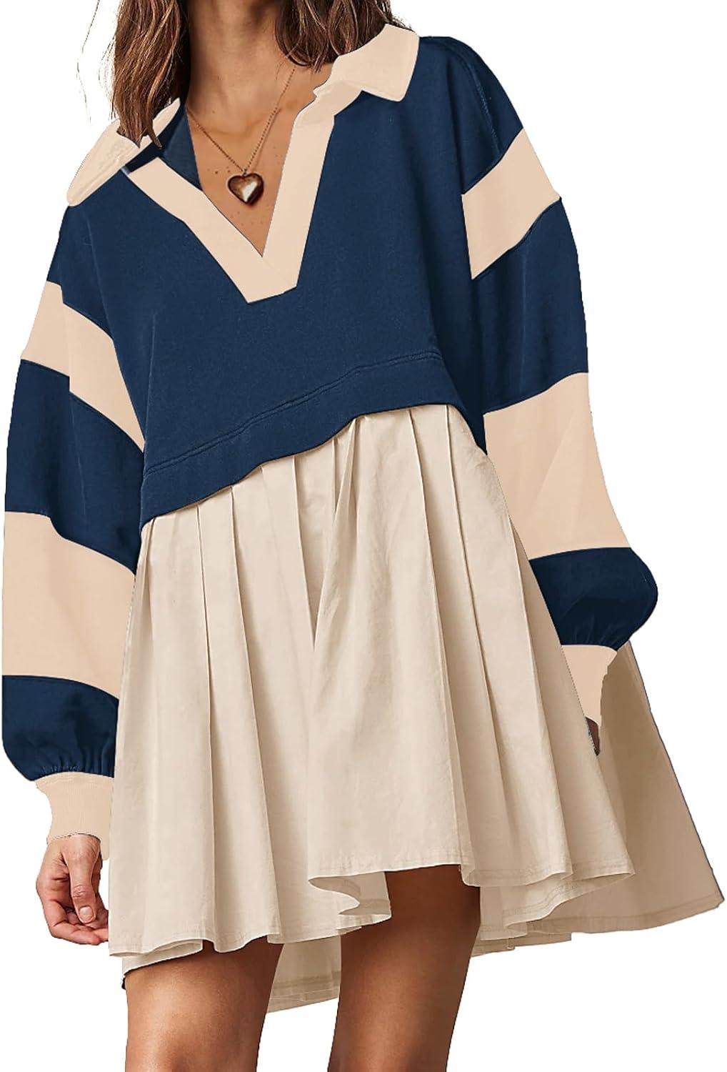 SAUKOLE Women's Oversized Sweatshirt Dress for your errands