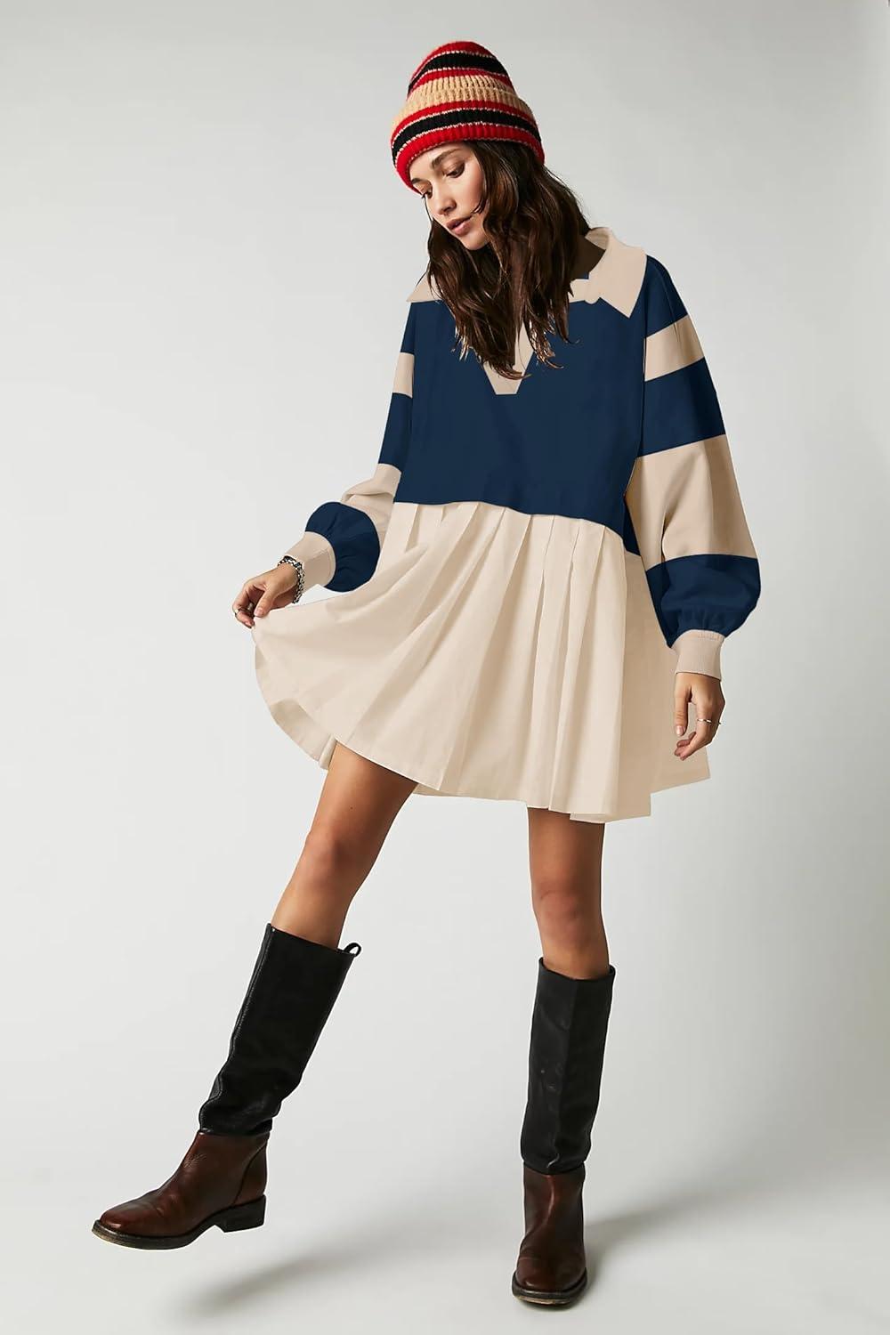 SAUKOLE Women's Oversized Sweatshirt Dress for your errands