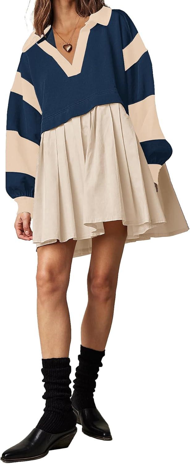 SAUKOLE Women's Oversized Sweatshirt Dress for your errands