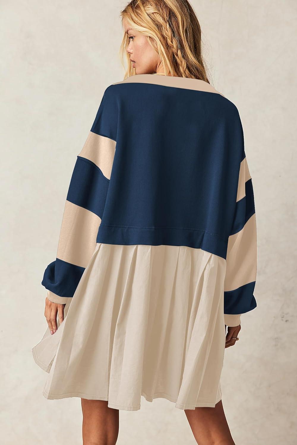 SAUKOLE Women's Oversized Sweatshirt Dress for your errands