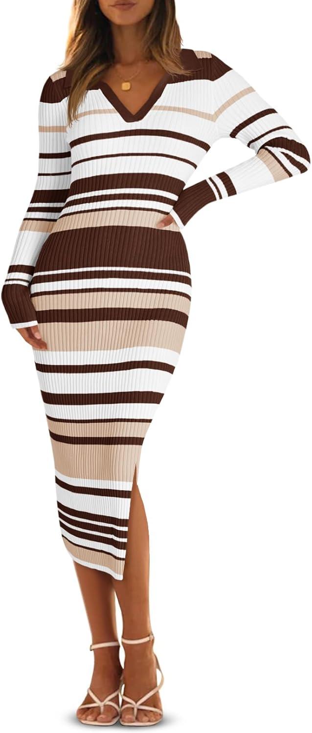 Striking Stripes and Sleek Fits: Fall Midi Dress Roundup