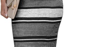Striking Stripes And Sleek Silhouettes A Midi Dress Look