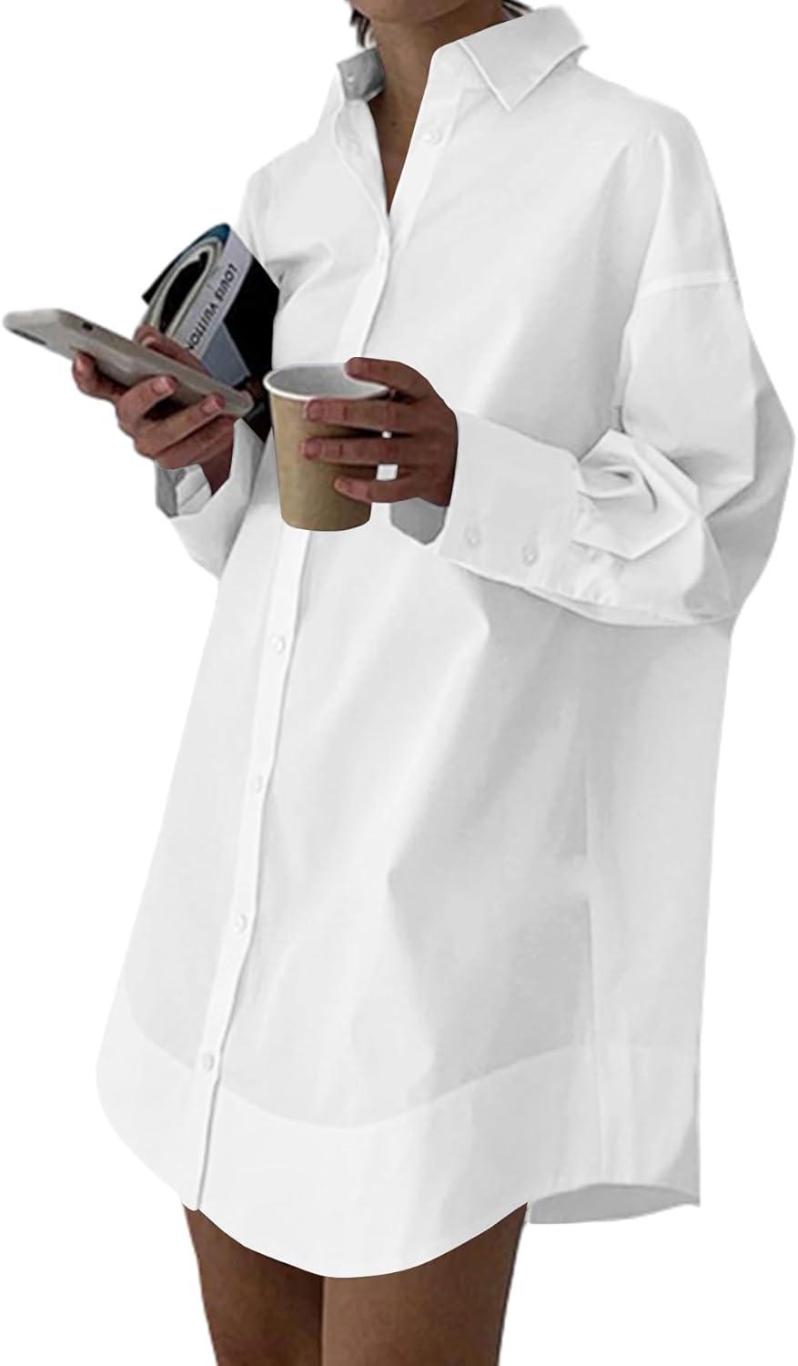 Stylish Comfort: Exploring the LYANER V Neck Shirt Dress Look Stylish Comfort: Exploring the LYANER V Neck Shirt Dress Look