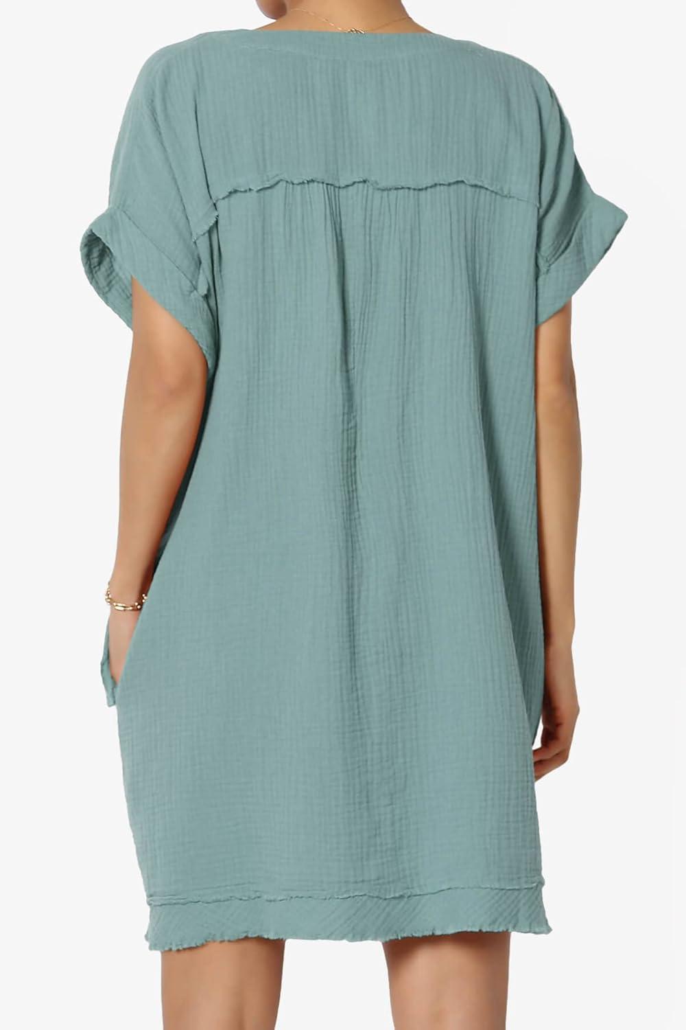 TheMogan Women's Casual Mini Dress you wear on warm days