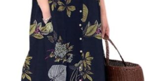 Tiaford Cotton Linen Maxi Shirt Dress For Your Daily Strolls