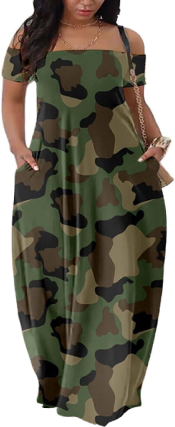 Unknown Brand Women’s Camouflage Boho Maxi Dress in your bag Unknown Brand Women’s Camouflage Boho Maxi Dress in your bag