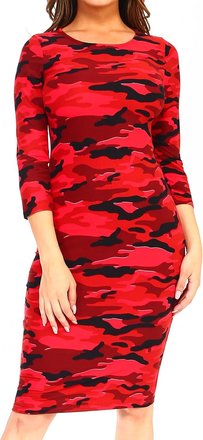 Versatile 3/4 Sleeve Bodycon Dress for Every Occasion Versatile 3/4 Sleeve Bodycon Dress for Every Occasion