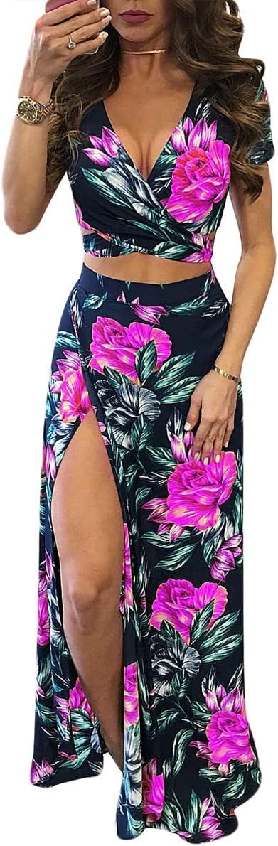 VOIKERDR Summer Maxi Dress: Stylish Floral Prints & Flattering Fit