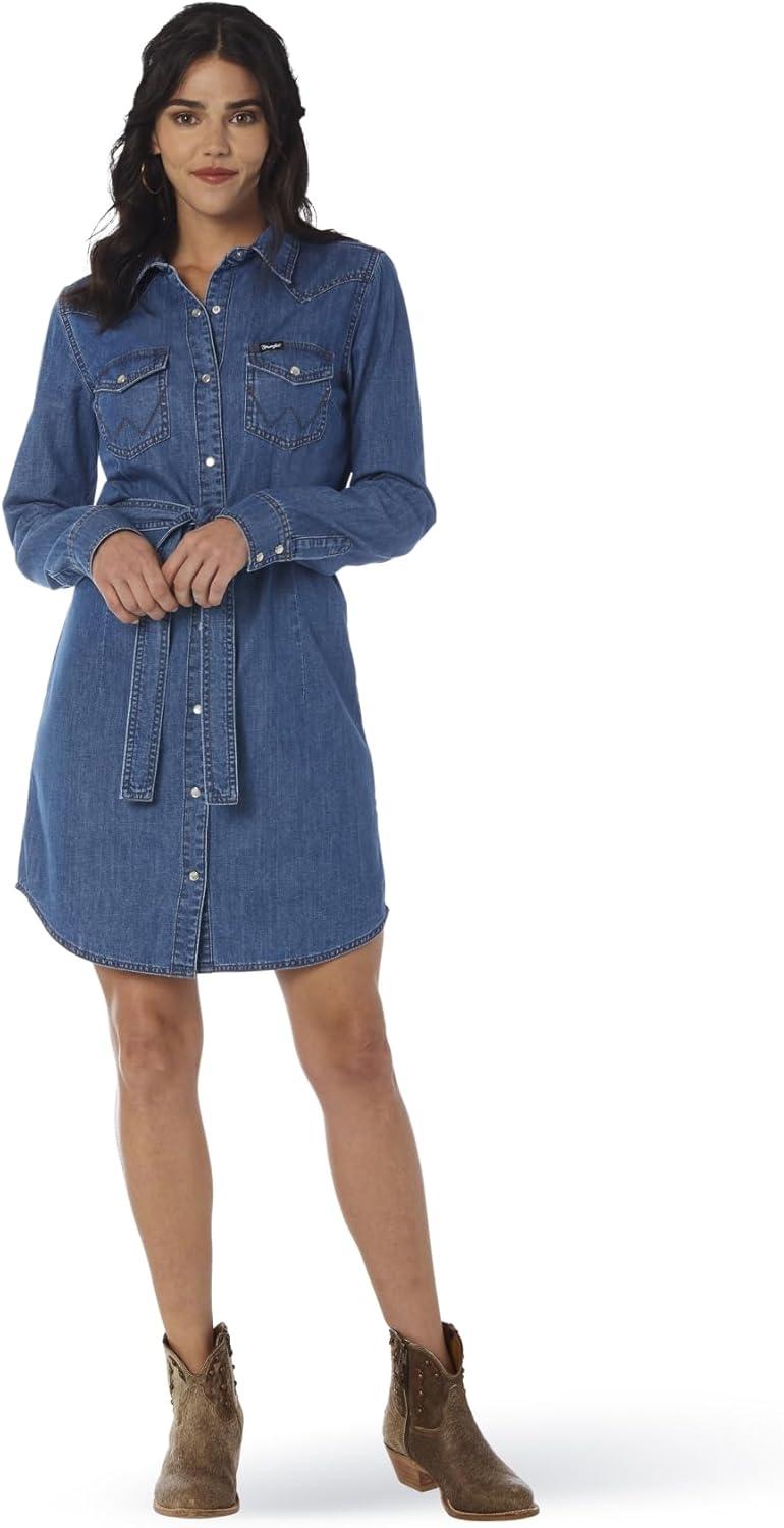 Wrangler Women's Denim Snap Dress — how you wear it