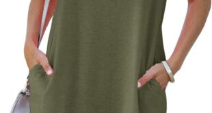 Yexipo Women T Shirt Dress How It Fits You At Home