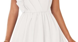 Zesica Women One Shoulder Ruffle Dress For Your Day Out