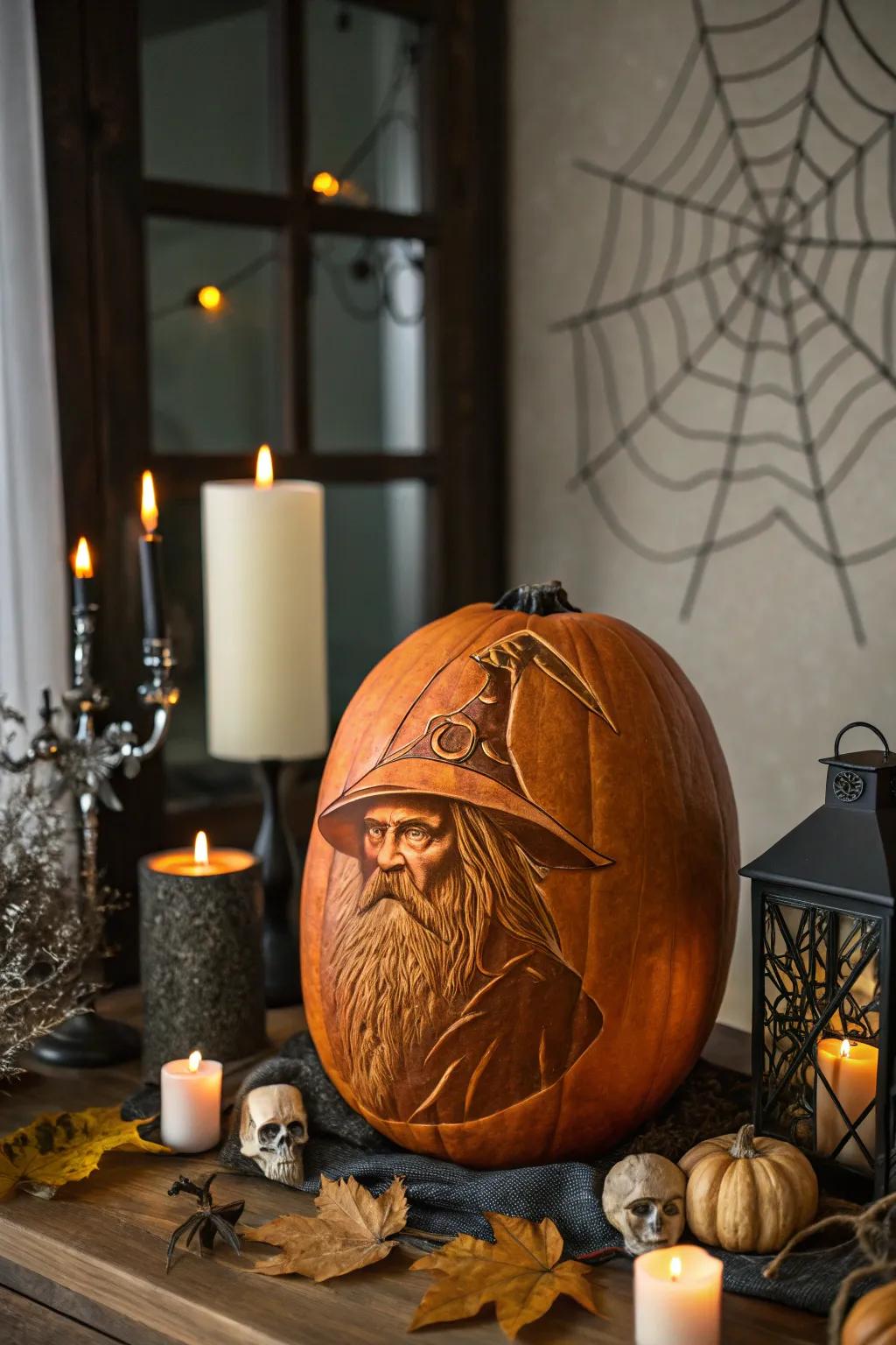 A pop culture icon carving that steals the show.