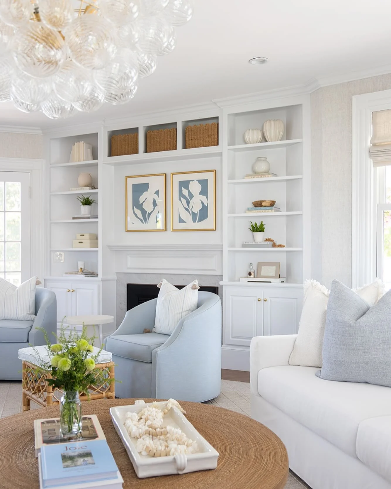 Coastal Blue Sophistication (Beachy Living Room Ideas)