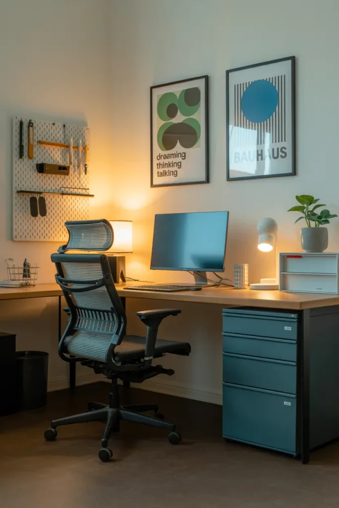 Minimalist Workspace with Indoor Plants