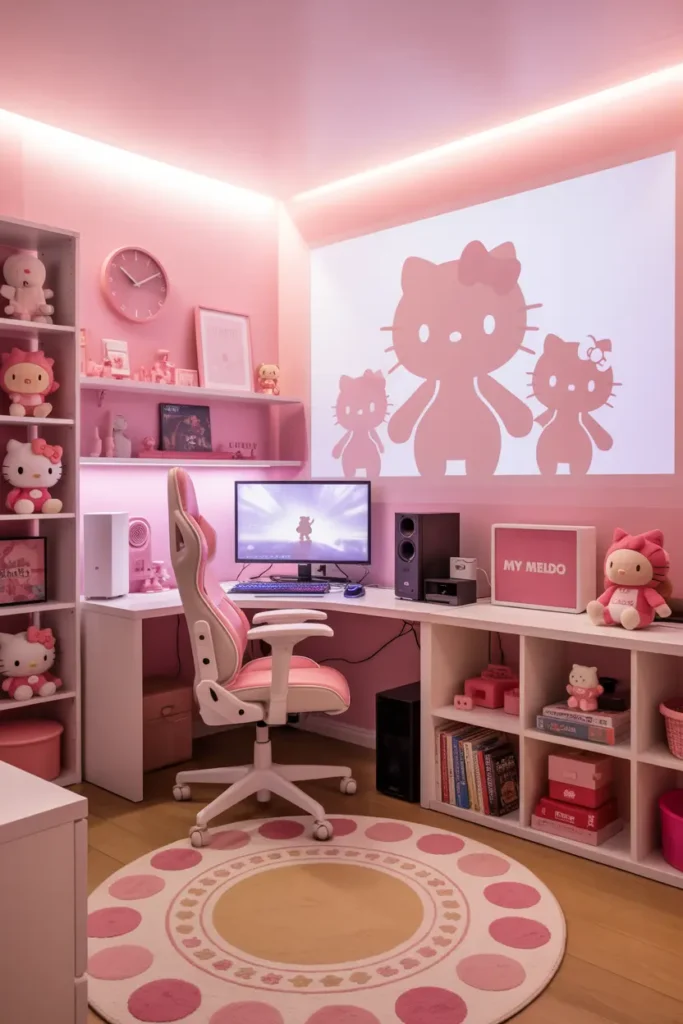 Hello Kitty-Inspired Gaming Decor