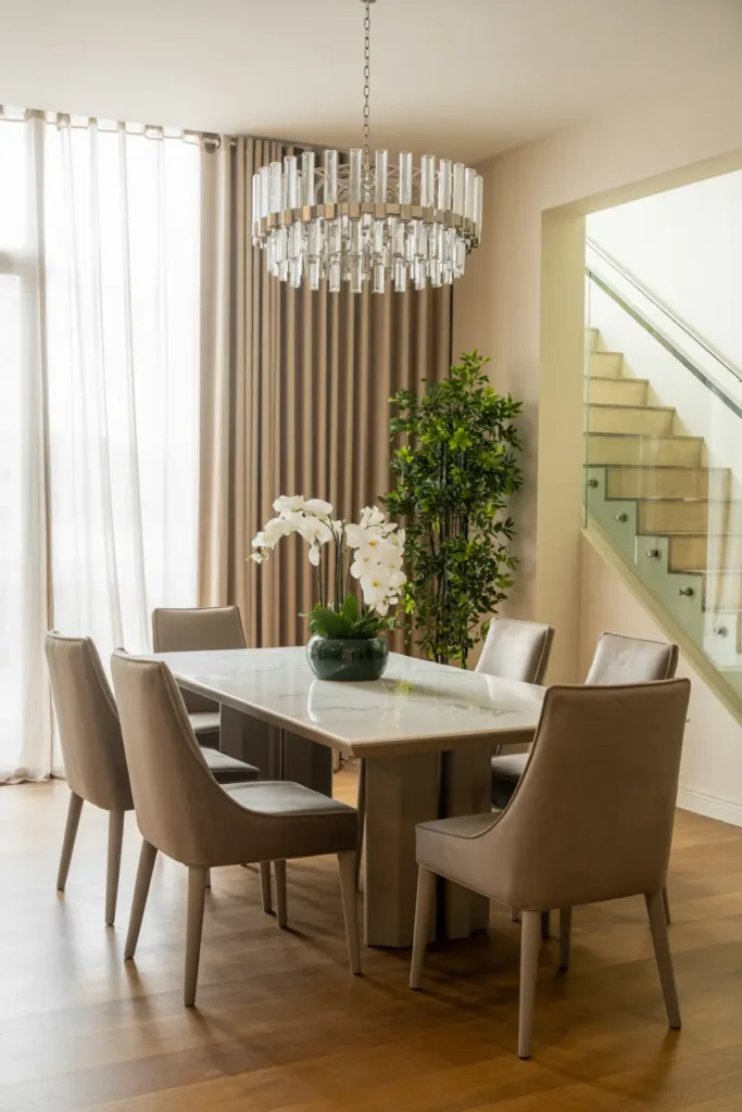 Elevated Elegance in a Luxurious Dining Space