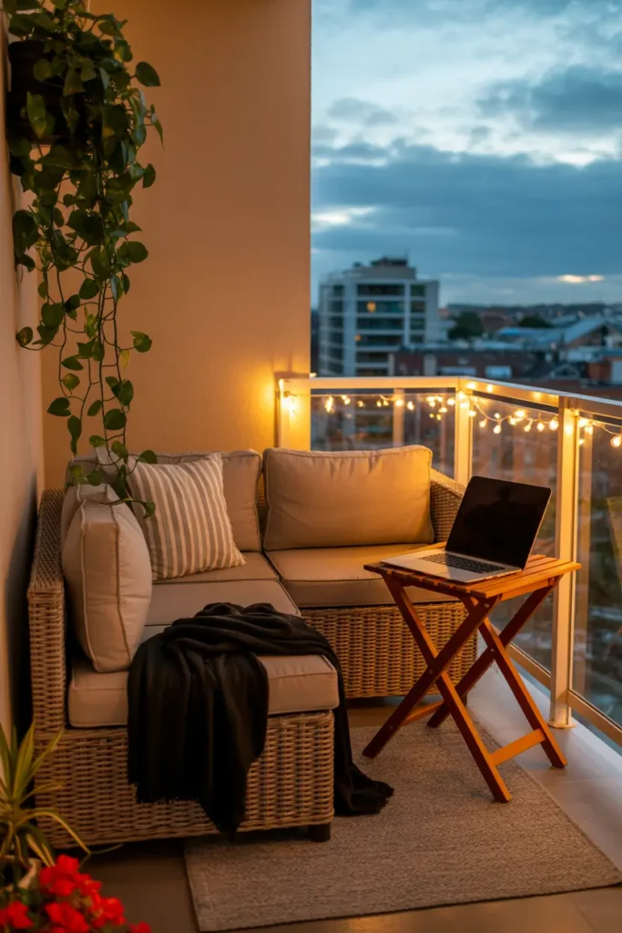 Twilight Balcony Workspace