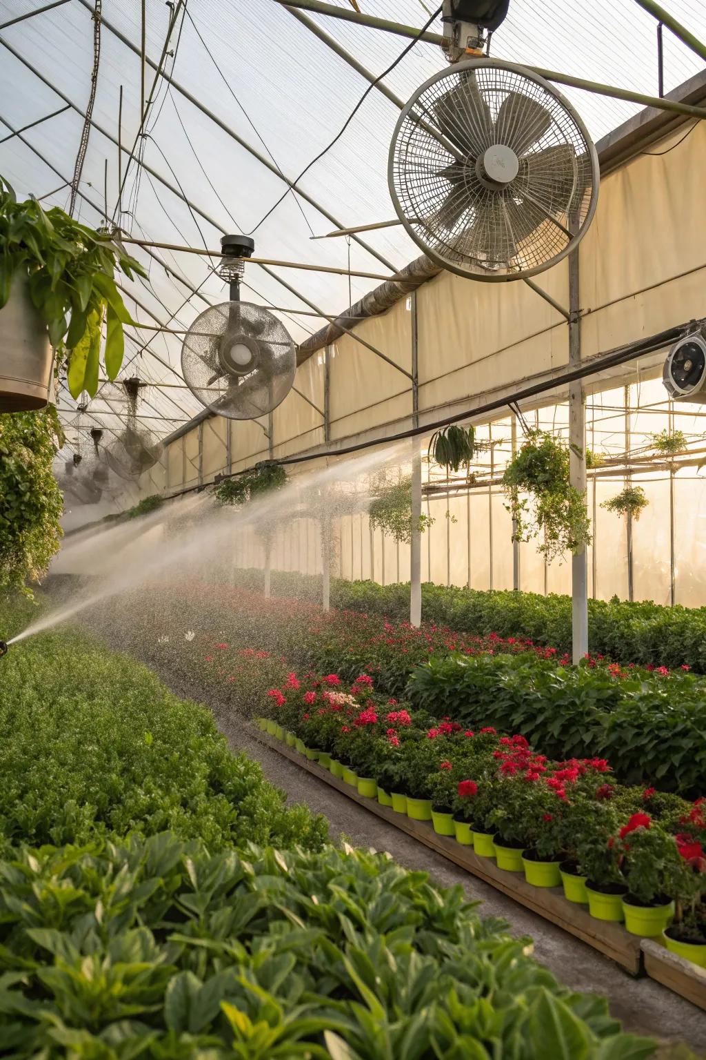Functional accessories ensure a healthy greenhouse environment.