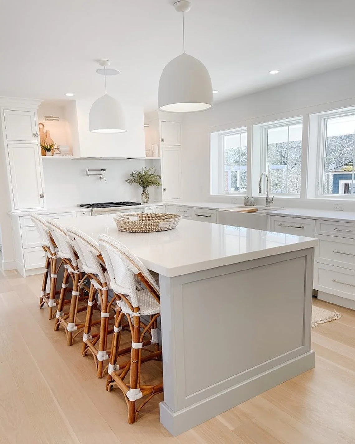 Minimalist Coastal Kitchen in Warm Whites and Sandy Tones