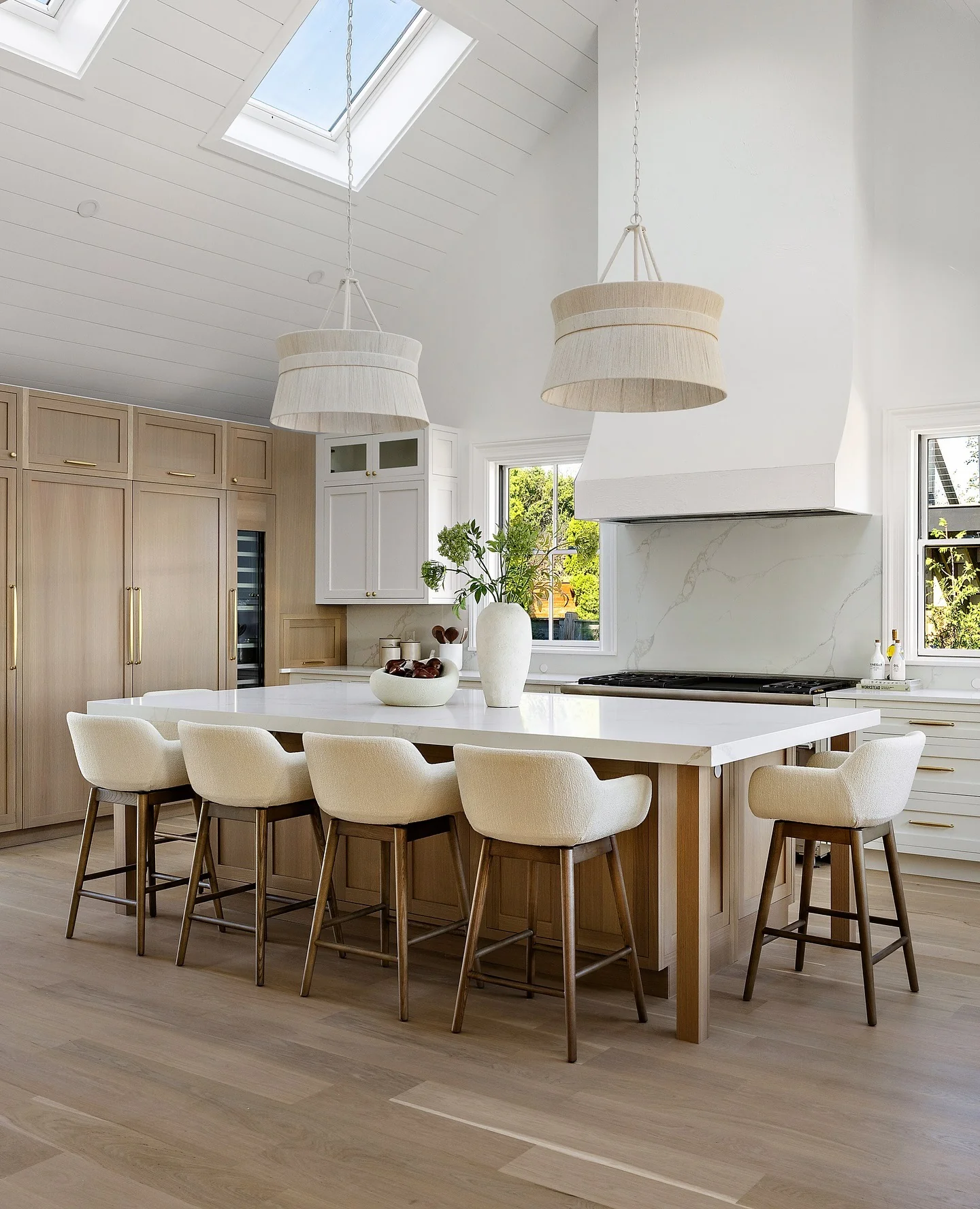 Warm Wood and Cream Modern Coastal Kitchen