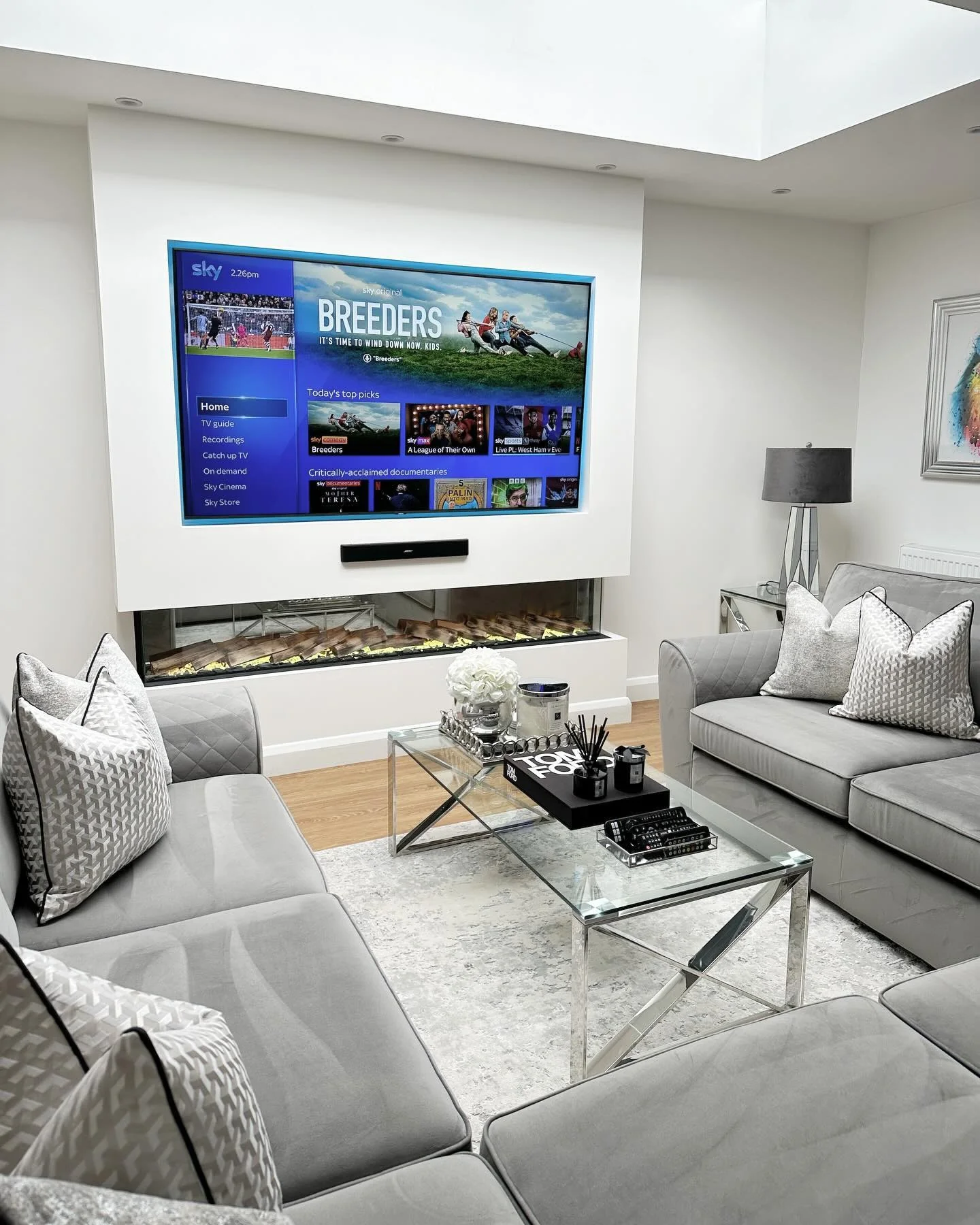 Minimalist Grey Room Highlighting Fireplace Architecture (Grey Living Room Ideas)