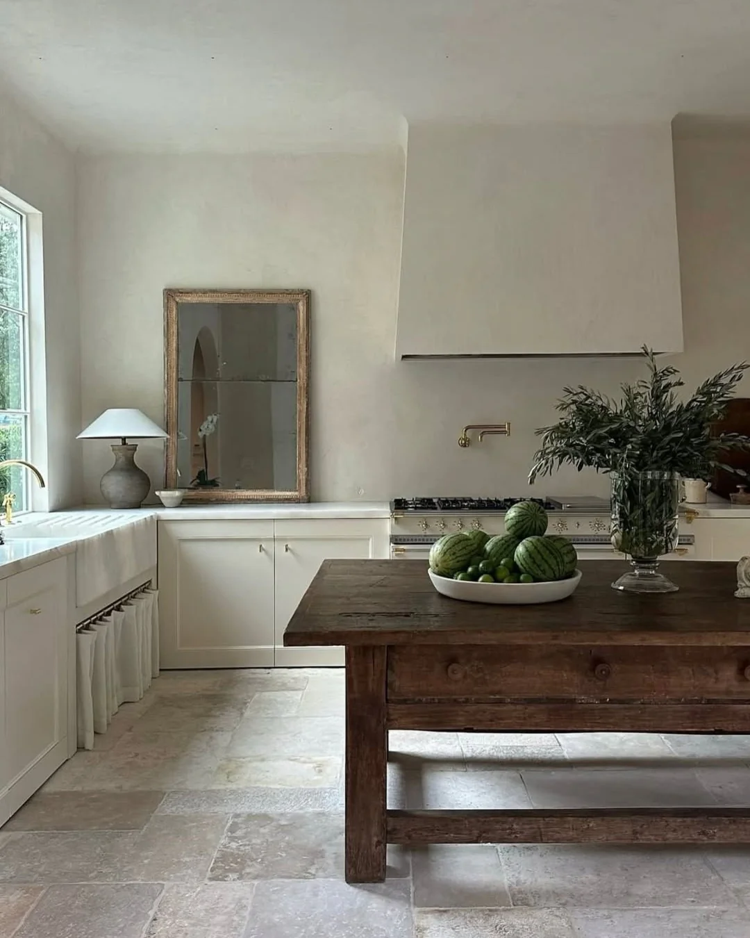 Organic Grey Stone Floors with Rustic Accents