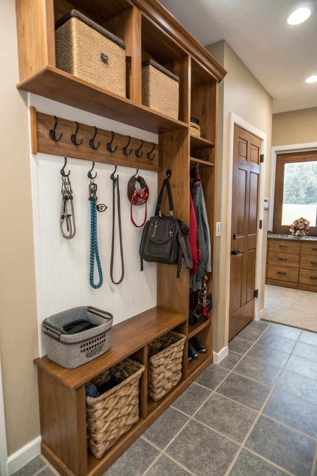 A focused area to prepare for walks.