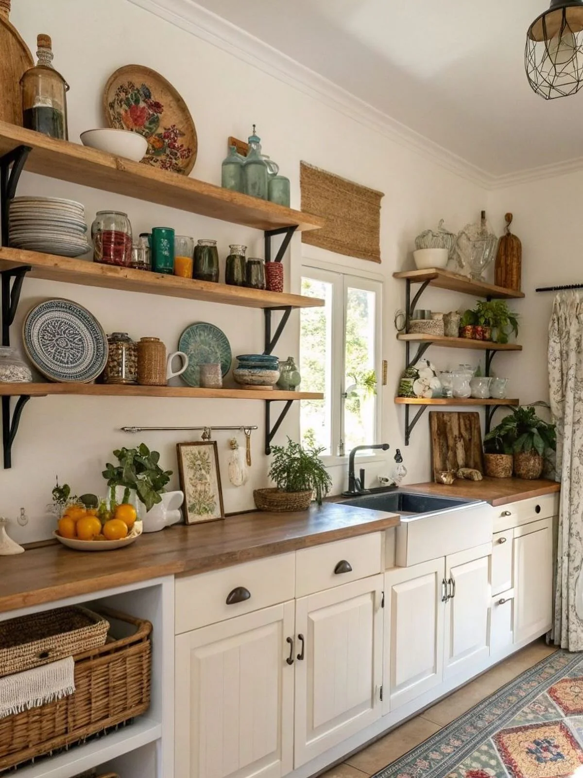 Collected Boho Kitchen with Artisan Details