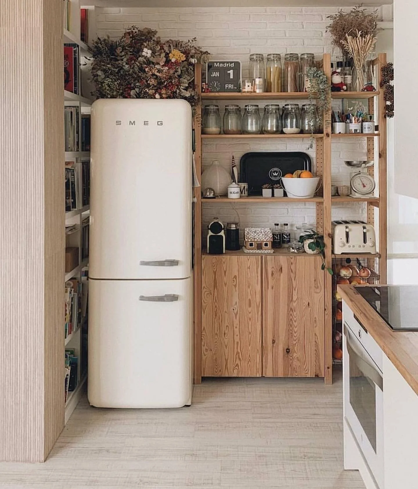 Relaxed Bohemian Kitchen with Soft Taupe Cabinetry