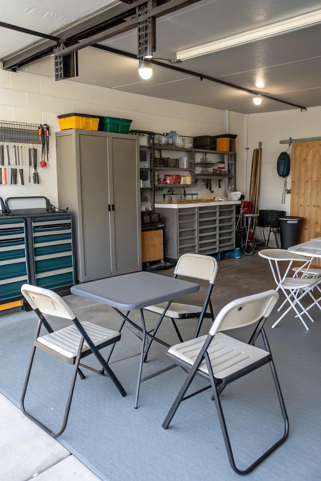 Flexible furniture offers versatility for any occasion.