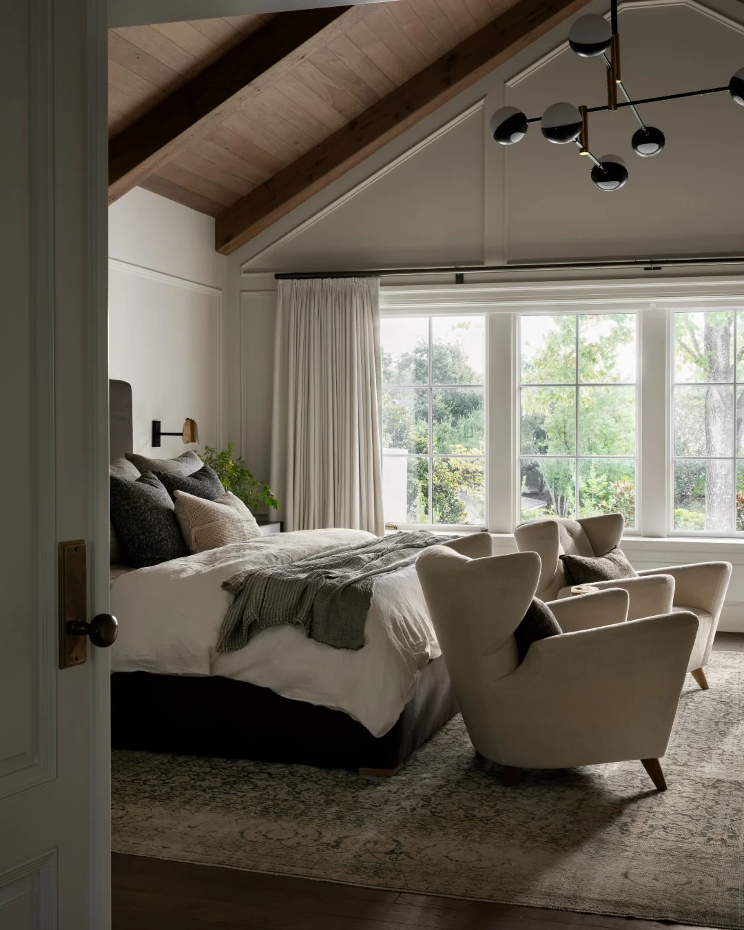 Rustic Elegant Bedroom with Deep Shades